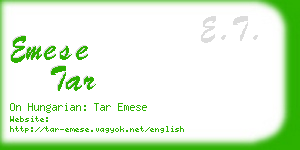 emese tar business card